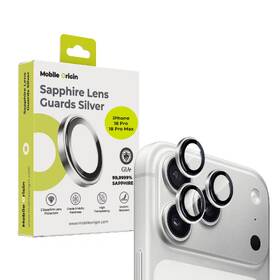 Ochranné sklo šošovky fotoaparátu Mobile Origin Sapphire Lens Guards na Apple iPhone 18 Pro/18 Pro strieborné/priehľadné

 obrázok produktu 2 z 2