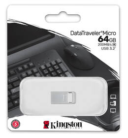 USB flashdisk Kingston DataTraveler Micro Metal 64GB strieborný

 obrázok produktu 2 z 5