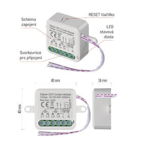 Modul EMOS GoSmart motorický IP-2122CZ, ZigBee, 2-kanálový 

 obrázok produktu 8 z 18