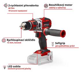 Vŕtací skrutkovač Einhell TP-CD 18 Li Brushless-Solo (bez baterie) 4513850 

 obrázok produktu 2 z 8