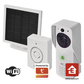 Videozvonček EMOS GoSmart batériový videozvonček IP-09D s Wi-Fi a solárnym panelom 

 obrázok produktu 1 z 24