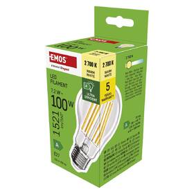 LED žiarovka EMOS Filament klasik, 7,2 W, 1521lm, E27, teplá biela 

 obrázok produktu 4 z 13