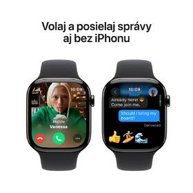 Inteligentné hodinky Apple GPS + Cellular 42mm bridlicovo sivý titán - čierny športový remienok - S/M 

 obrázok produktu 6 z 8