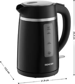 Rýchlovarná kanvica Sencor SWK 2710BK, 1,7 l čierna

 obrázok produktu 1 z 14