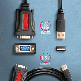 Kábel Axagon USB-A 2.0 - sériový RS-232 Prolific adaptér, 1,5m čierna

 obrázok produktu 4 z 4