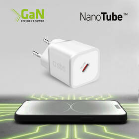 Nabíjačka do siete SBS NanoTube USB-C, GaN, 20 W, PD biela

 obrázok produktu 6 z 7
