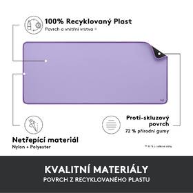 Podložka pod klávesnicu a myš Logitech Desk Mat Studio Series. 30 x 70 cm fialová

 obrázok produktu 7 z 11