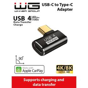Redukcia WG uhlový konektor 90 stupňov Type-C (male) to USB-C (female) čierna

 obrázok produktu 2 z 2