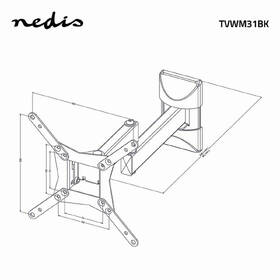 Držiak na TV Nedis Full Motion, pre uhlopriečky 10" až 32", nosnosť 30 kg čierny

 obrázok produktu 8 z 9