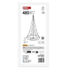 LED dekorácie EMOS svietiaci stromček, 180 cm, 480LED, IP44, vonkajšie aj vnútorné, teplá biela 

 obrázok produktu 5 z 8
