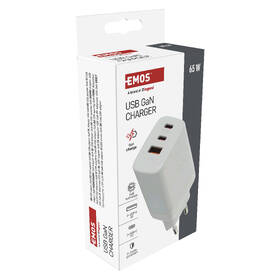 Nabíjačka do siete EMOS GaN, 65W, 1x USB-A/2x USB-C biela

 obrázok produktu 13 z 14