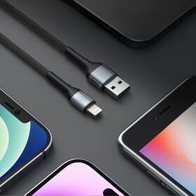 Kábel 3mk N-SERIES USB-A/Lightning 2m QC 3.0 5V/2.4A 12W čierny

 obrázok produktu 3 z 4