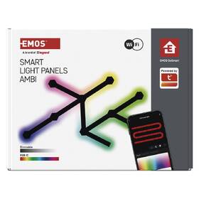 Nástenné svietidlo EMOS GoSmart, 34 W, RGB Lines (9 ks) čierne

 obrázok produktu 7 z 9