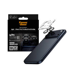 Ochranné sklo šošovky fotoaparátu PanzerGlass HoOps Ceramic II na Apple iPhone 17 Pro/16 Pro/17 Pro Max/16 Pro Max čierne

 obrázok produktu 4 z 5