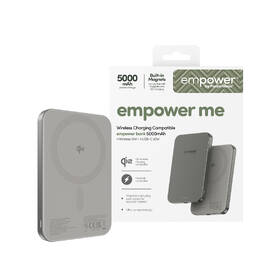 Powerbank PanzerGlass empower Qi2 5000 mAh, MagSafe sivý

 obrázok produktu 4 z 4
