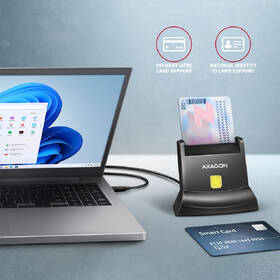 Čítačka eObčianok Axagon CRE-SM4NC USB-C Smart card StandReader čierna

 obrázok produktu 1 z 3