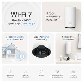 Kompletný Wi-Fi systém TP-Link Deco BE25-Outdoor biely

 obrázok produktu 3 z 9