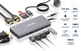 Dokovacia stanica Canyon DS-12 13v1, PD 100W sivá

 obrázok produktu 5 z 10