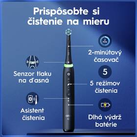 Zubná kefka Oral-B iO5 Leo print, 3 náhradní hlavice čierny

 obrázok produktu 3 z 11