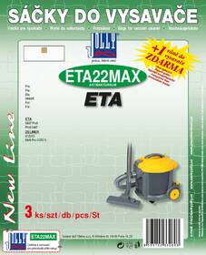 Vrecká pre vysávače Jolly MAX ETA 22 (3 ks) 

 obrázok produktu 1 z 1