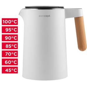 Rýchlovarná kanvica Concept RK3300 biela

 obrázok produktu 1 z 14