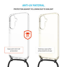 Kryt na mobil FIXED Pure Neck s čiernou šnúrkou na krk na Samsung Galaxy A36 5G priehľadný

 obrázok produktu 3 z 4