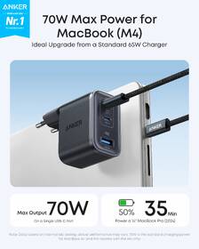 Nabíjačka do siete Anker Nano 70W, 2xUSB-C, 1xUSB čierna

 obrázok produktu 1 z 5