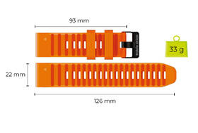 Remienok Mobile Origin Easy Strap Silicone Watch 22mm oranžový

 obrázok produktu 3 z 6