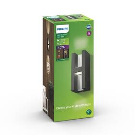 Nástenné svietidlo Philips Shadow, LED - antracitové 

 obrázok produktu 3 z 3