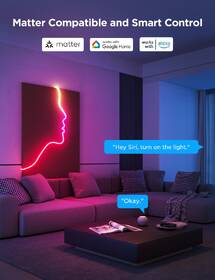 LED pásik Govee Neon 2 MATTER, 5m, RGBIC 

 obrázok produktu 3 z 12