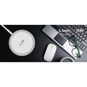 Bezdrôtová nabíjačka WG magnetická, 15W, kompatibilná s MagSafe biela

 obrázok produktu 2 z 2