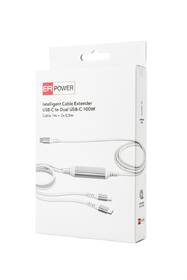 Kábel ERPOWER Intelligent Cable Extender USB-C/Dual USB-C 100W, 1,5m biely

 obrázok produktu 3 z 3