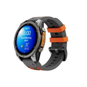 Remienok Cubenest Premium Silicone Garmin QuickFit Band 22mm sivý/oranžový

 obrázok produktu 2 z 5