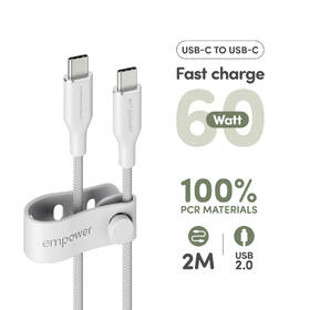 Kábel PanzerGlass empower USB-C/USB-C, 2m biely

 obrázok produktu 3 z 5