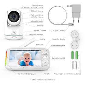 Detská elektronická pestúnka TrueLife NannyCam R5 biela/zelená

 obrázok produktu 9 z 12