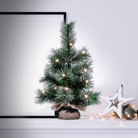 Vianočný stromček Solight 45cm, 15LED, 3x AA, IP44, časovač 

 obrázok produktu 1 z 3