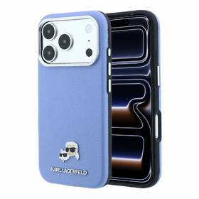 Kryt na mobil Karl Lagerfeld PU Grained Semi Wrap K&CH Heads Magsafe na Apple iPhone 18 Pro modrý

 obrázok produktu 5 z 6