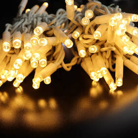Vianočné osvetlenie ColorWay vonkajšie, 100 LED, 220VAC, 10m, teplá biela 

 obrázok produktu 6 z 19