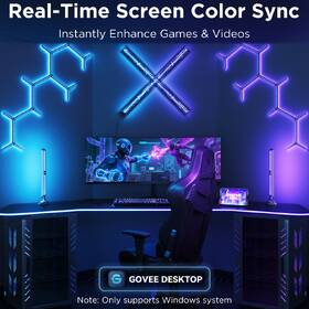 Nástenné svietidlo Govee Smart RGBIC Gaming Pre svetelné panely Matter sivé

 obrázok produktu 4 z 8