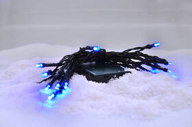 Vianočné osvetlenie Solight 20 LED, 2m, řetěz, 3xAA, modré světlo, zelený kabel 

 obrázok produktu 2 z 3