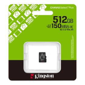 Pamäťová karta Kingston Canvas Select Plus MicroSDXC 512GB UHS-I U3 (R150/W30) čierna

 obrázok produktu 2 z 2