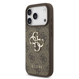 Kryt na mobil Guess PU 4G Metal Logo Strap na Apple iPhone 17 Pro hnedý

 obrázok produktu 1 z 7