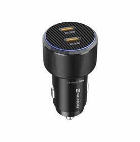 Adaptér do auta Swissten 2x USB-C PD, 50W + USB-C kábel 1m čierny

 obrázok produktu 1 z 3
