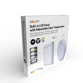 LED stropné svietidlo Solight CCT, prisadené, 24W, 1800lm, 3000K-6000K, štvorcové biele

 obrázok produktu 6 z 6