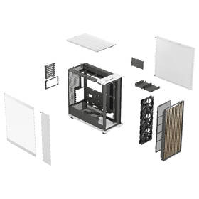 Case FRACTAL DESIGN North XL Chalk White Tempered Glass Clear Tint 

 obrázok produktu 11 z 13