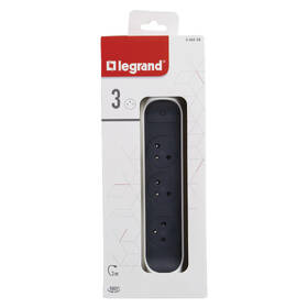 Kábel predlžovací Legrand 3x zásuvka, s vypínačom, 3m čierny/biely

 obrázok produktu 4 z 4
