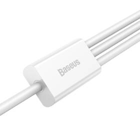 Kábel Baseus Superior 3v1 USB/microUSB+Lightning+USB-C, 3,5A, 1,5m biely

 obrázok produktu 2 z 4