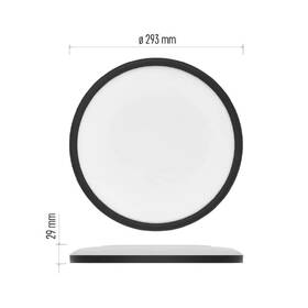 LED stropné svietidlo EMOS FLORI, kruh 30cm, 18W, 1800lm, neutrálna biela čierne

 obrázok produktu 1 z 4
