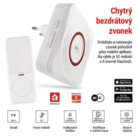 Zvonček bezdrôtový EMOS GoSmart P5735WS biely

 obrázok produktu 8 z 18