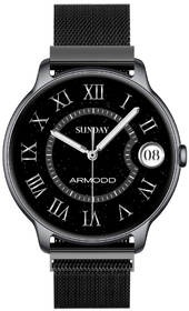 Inteligentné hodinky ARMODD Slim s kovovým remienkom + silikónový remienok čierne

 obrázok produktu 2 z 2